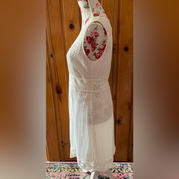 Max Studio Ivory Lace Overlay Dress - SZ XL - Picture 3 of 8